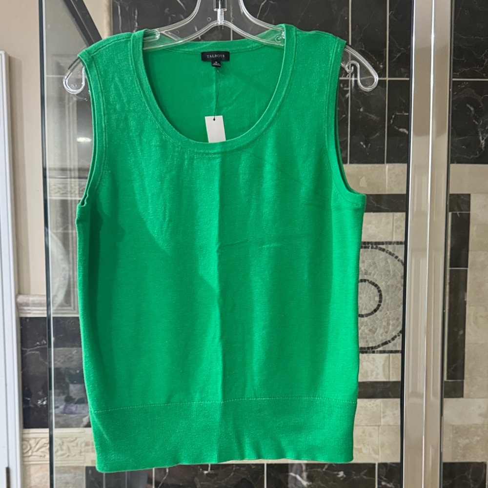Talbots Emerald Green Knit Tank Top